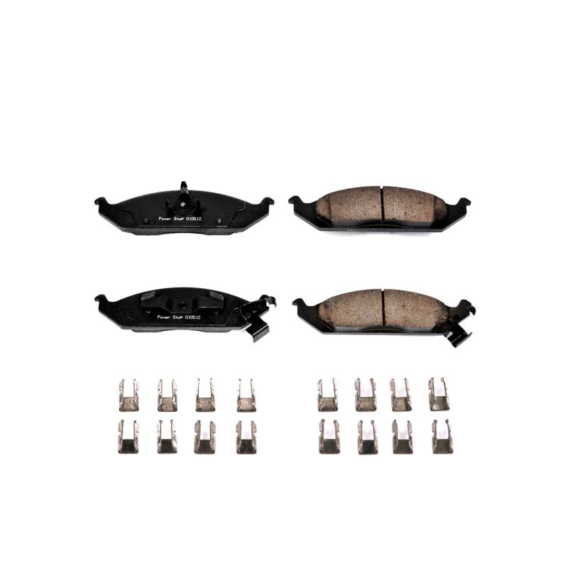PSB Z17 Evolution Brake Pads - Power Stop 95-00 Chrysler Cirrus Front Z17 Evolution Ceramic Brake Pads w/Hardware