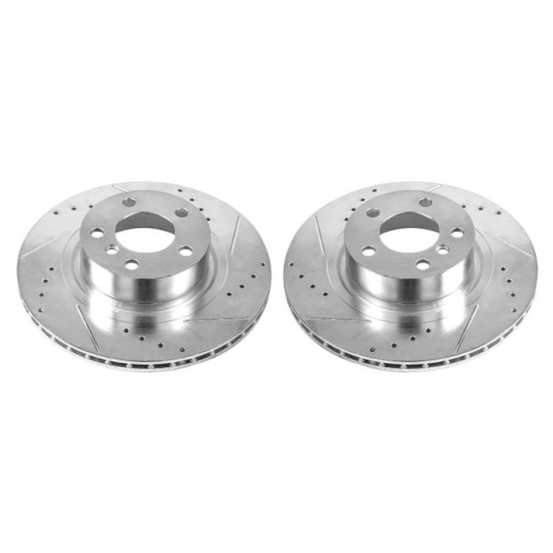 PSB Evolution Drill/Slot Rotor - Power Stop 11-17 BMW X3 Rear Evolution Drilled & Slotted Rotors - Pair