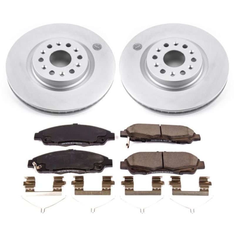 PSB Z17 Evolution Coated Kit - Power Stop 17-18 Cadillac XT5 Front Z17 Evolution Geomet Coated Brake Kit