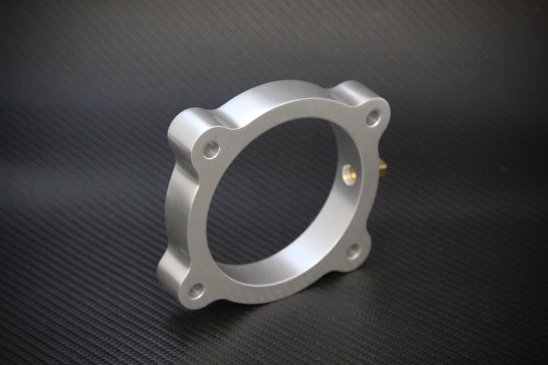 TQS TB Spacer - Silver - Torque Solution Throttle Body Spacer (Silver): Hyundai Genesis V6 3.8L 2013+