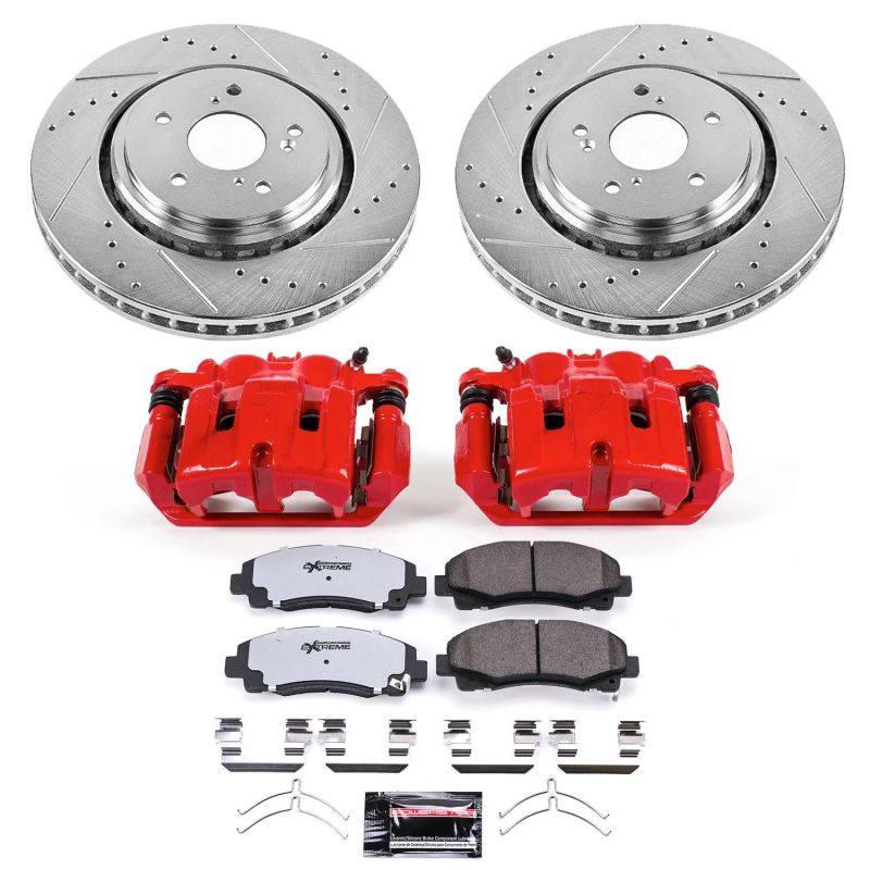 PSB Red Calipers - Power Stop 15-20 Acura TLX Front Z36 Truck & Tow Kit w/Cals
