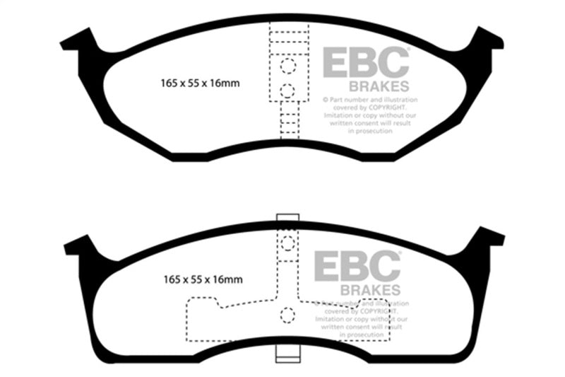 EBC Ultimax2 Brake Pad Sets - EBC 99-04 Chrysler 300M 3.5 Ultimax2 Front Brake Pads