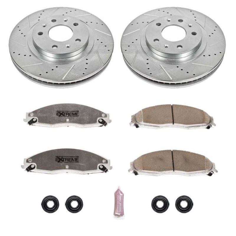 PSB Z26 Street Warrior Kit - Power Stop 03-07 Cadillac CTS Front Z26 Street Warrior Brake Kit