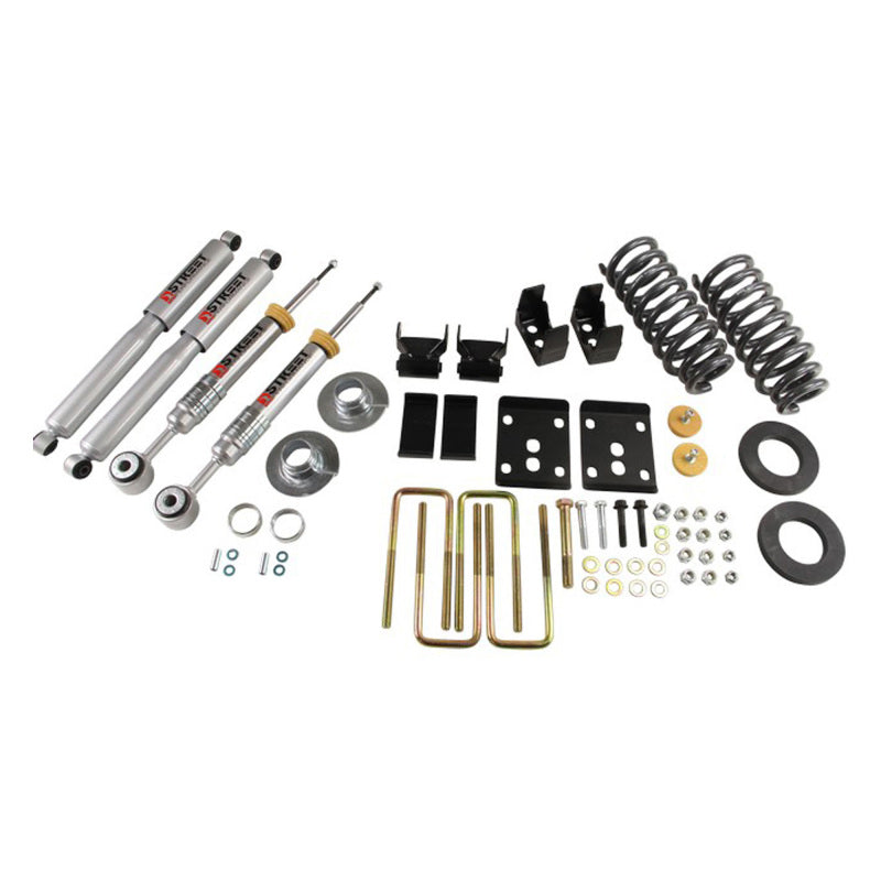 BT Lower Kit w SP Shocks - Belltech 09-13 Ford F150 Ext/Quad Cabs 2WD Lowering Kit w/SP Shocks 2 or 3in F/5.5in R Drop