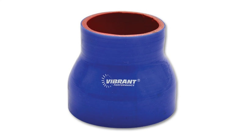 VIB 4 Ply Hoses - Vibrant 4 Ply Reinforced Silicone Transition Connector - 2in I.D. x 2.5in I.D. x 3in long (BLUE)