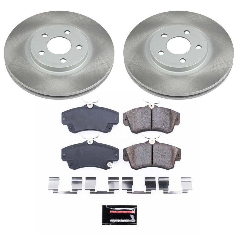 PSB Semi-Coated Rotor Kits - Power Stop 01-10 Chrysler PT Cruiser Front Semi-Coated Rotor Kit