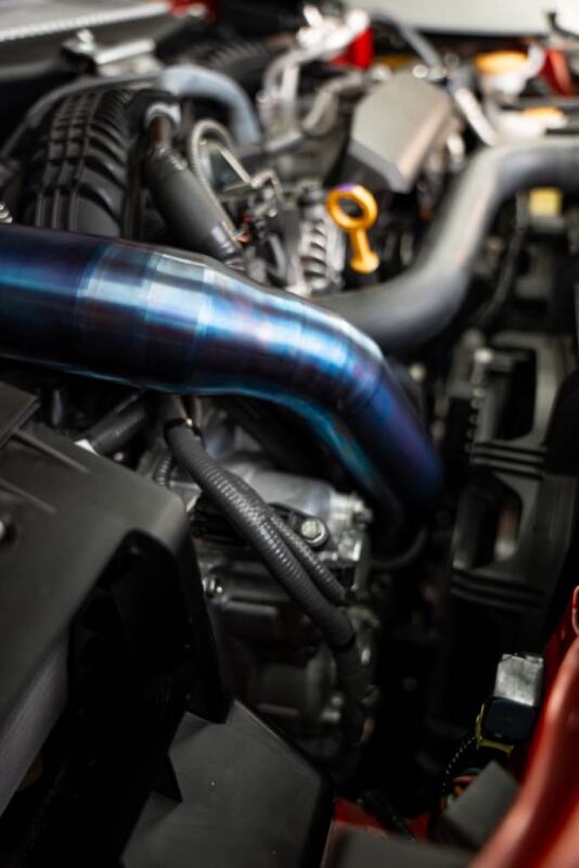 TQS Intake Hoses - Torque Solution 2022+ Subaru WRX / 19-23 Subaru Ascent Titanium Top Mount Charge Pipe - Brushed