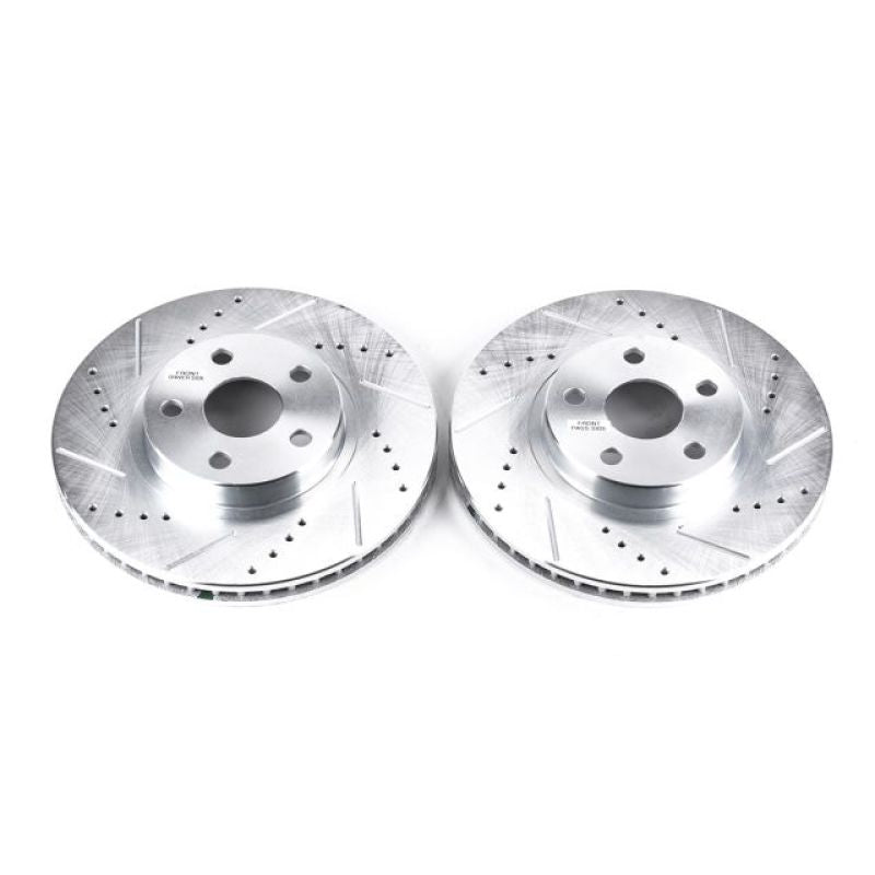 PSB Evolution Drill/Slot Rotor - Power Stop 03-08 Pontiac Vibe Front Evolution Drilled & Slotted Rotors - Pair