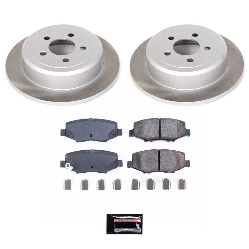 PSB Semi-Coated Rotor Kits - Power Stop 08-12 Jeep Liberty Rear Semi-Coated Rotor Kit