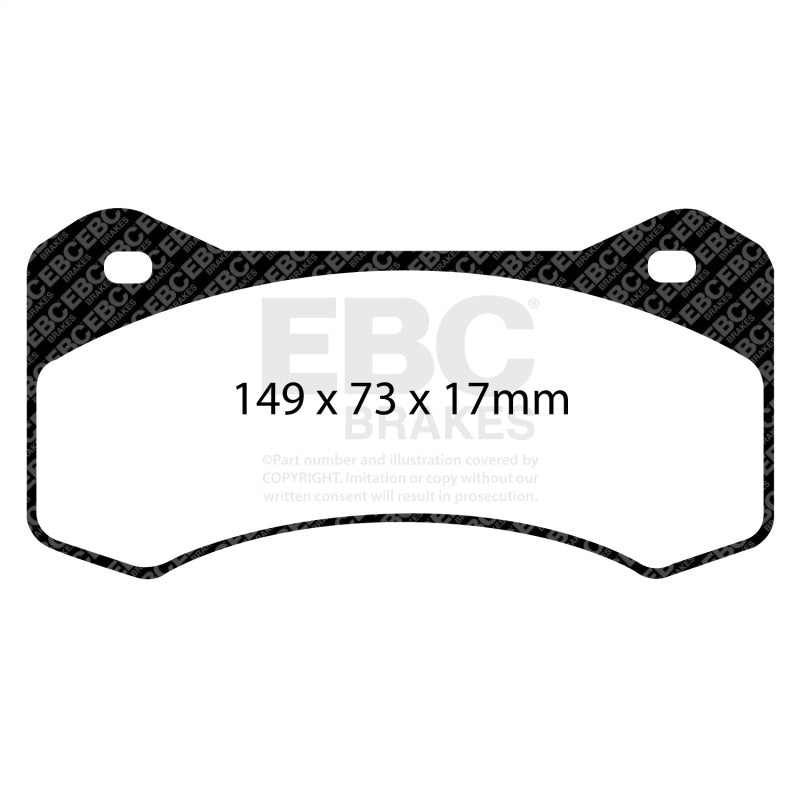 EBC SR-11 Brake Pad Sets - EBC Racing Wilwood Aero4 Radial Mount 6620 20mm SR-11 Sintered Race Pad
