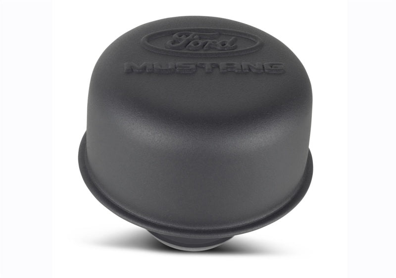 FR Breather Caps - Ford Racing Black Crinkle Finish Breather Cap w/ Ford Mustang Logo
