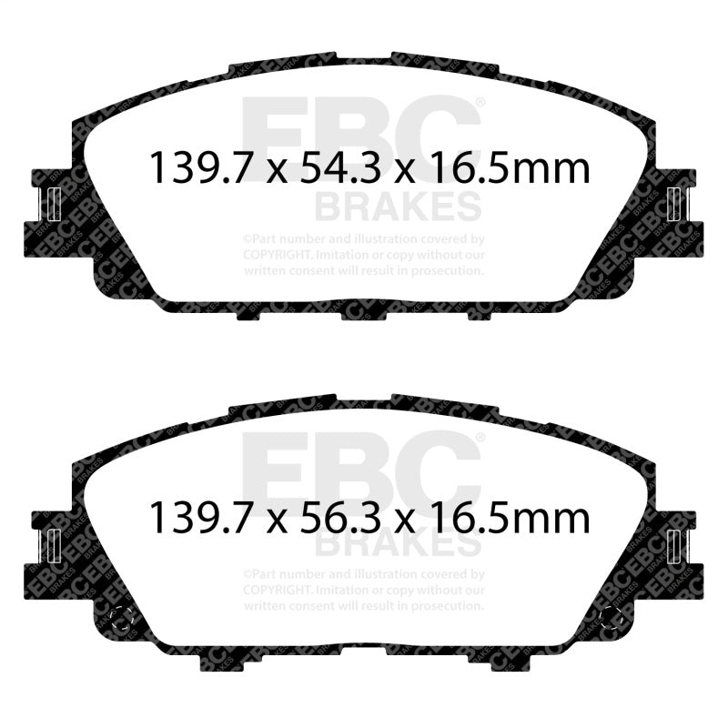 EBC Ultimax2 Brake Pad Sets - EBC 2019+ Toyota Corolla Hatchback Ultimax Front Brake Pads