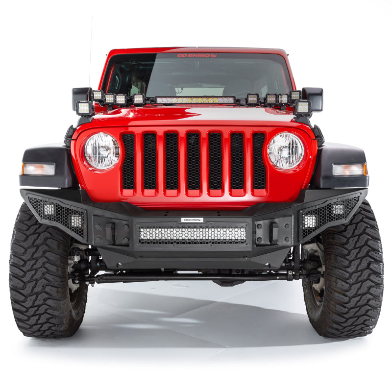 GOR Rockline Bumper - Go Rhino 07-20 Jeep Wrangler JL/JLU/JK/JKU/Gladiator JT Rockline Full Width Bumper