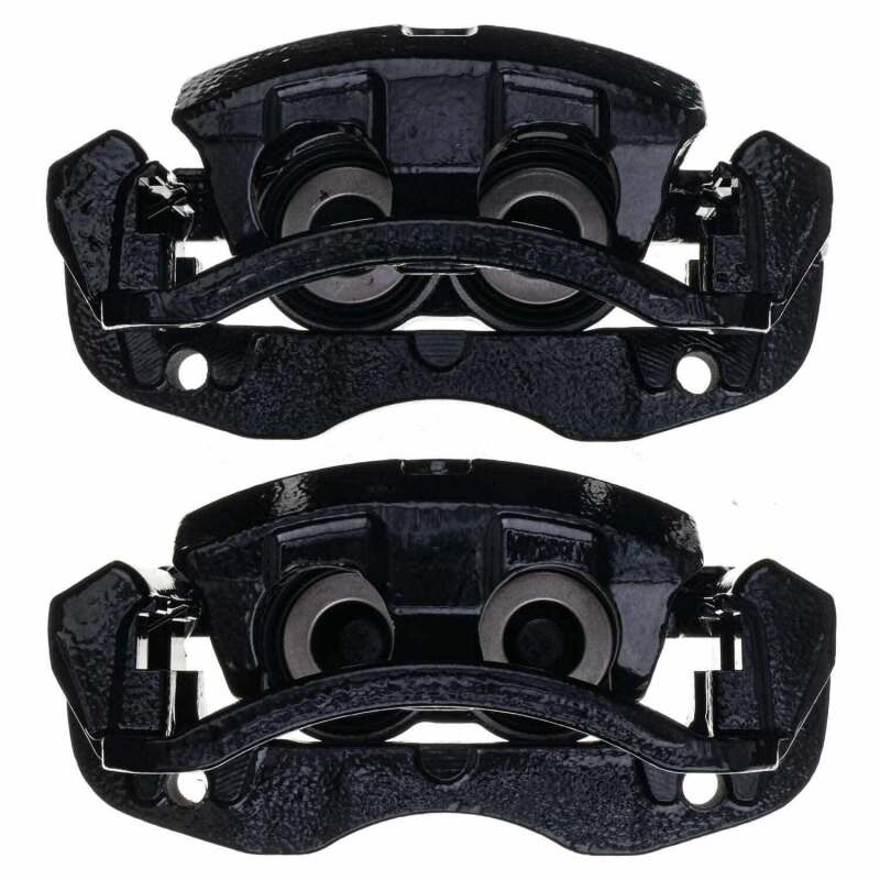 PSB Black Calipers - Power Stop 00-05 Ford Excursion Rear Black Caliper - Pair w/Bracket