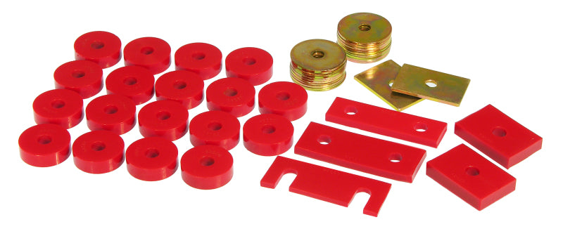 PRO Body/Subframe Bush - Red - Prothane 55-57 Chevy Full Conv Only Body Mount - Red