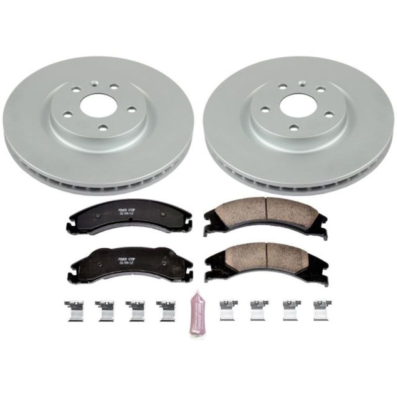 PSB Evolution Coated Rotor - Power Stop 17-18 Ford E-450 Super Duty Rear Z17 Coated Brake Kit
