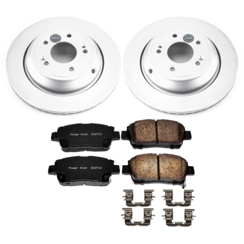 PSB Z17 Evolution Coated Kit - Power Stop 12-15 Scion iQ Front Z17 Evolution Geomet Coated Brake Kit