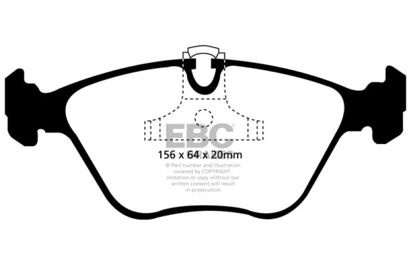 EBC Ultimax2 Brake Pad Sets - EBC 01-03 BMW 525i 2.5 (E39) Ultimax2 Front Brake Pads