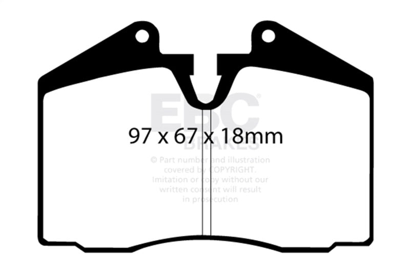EBC Redstuff Brake Pad Sets - EBC 89-95 Ferrari 348 3.4 Redstuff Front/Rear Brake Pads (Axle Set Only)