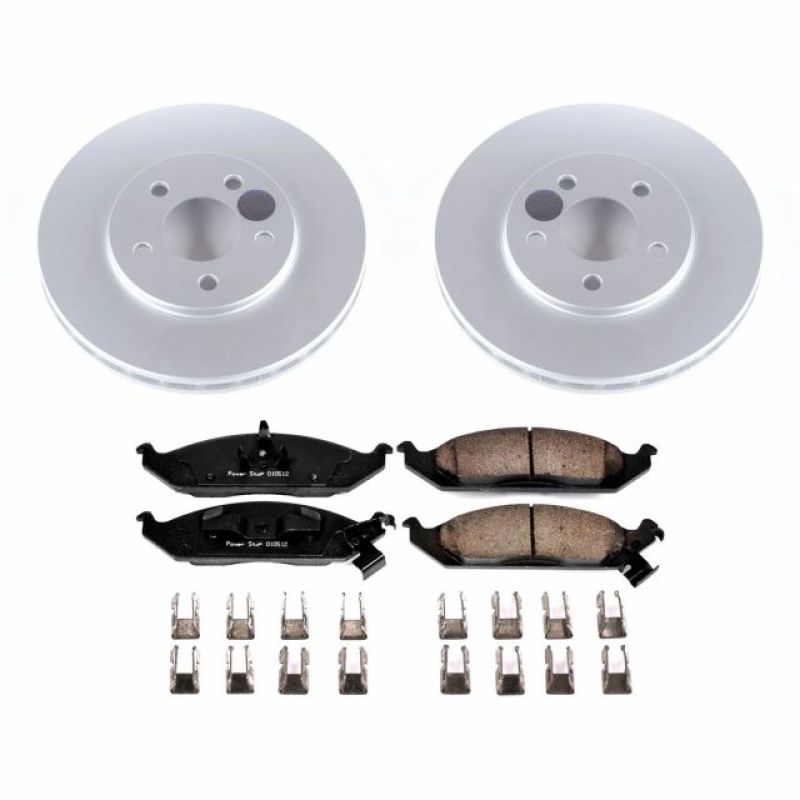 PSB Z17 Evolution Coated Kit - Power Stop 95-00 Chrysler Cirrus Front Z17 Evolution Geomet Coated Brake Kit
