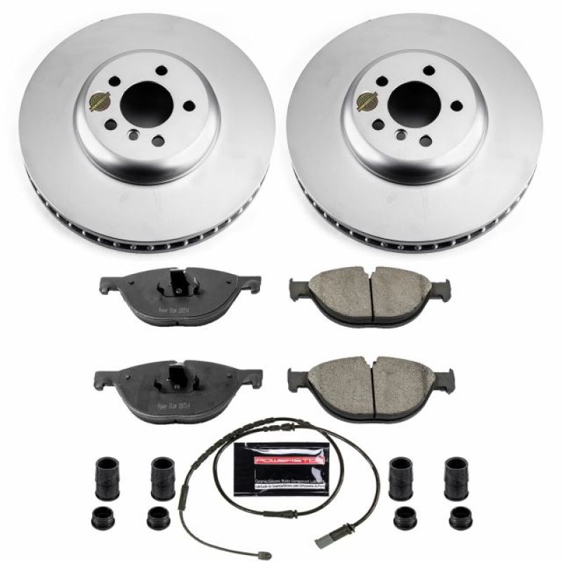 PSB Z17 Evolution Coated Kit - Power Stop 10-15 BMW 550i GT Front Z17 Evolution Geomet Coated Brake Kit