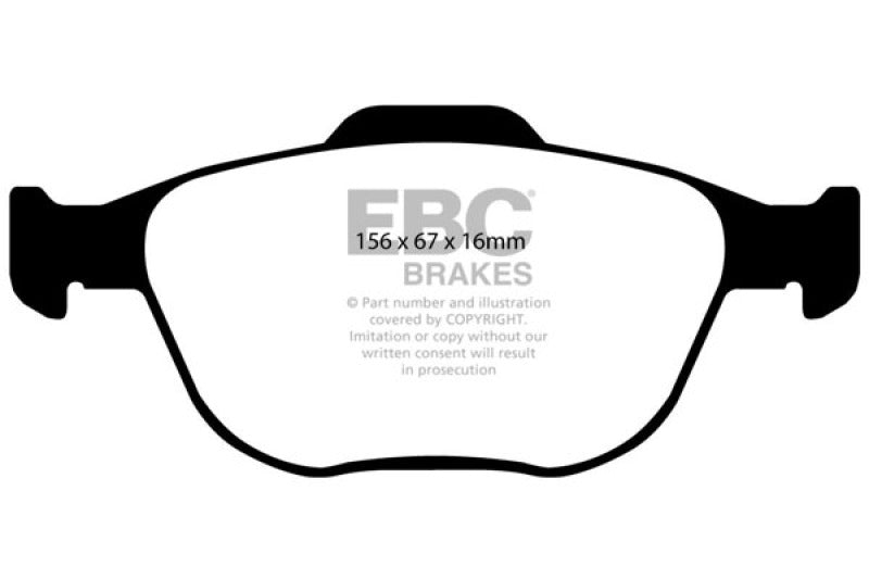 EBC Ultimax2 Brake Pad Sets - EBC 02-04 Ford Focus 2.0 SVT Ultimax2 Front Brake Pads