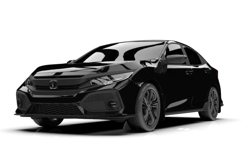 RAL UR Blk Flap/Rd Logo - Rally Armor 17-19 Honda Civic Sport/Sport Touring Black UR Mud Flap w/Red Logo