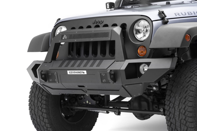 GOR Trailine Bumper - Go Rhino 07-20 Jeep Wrangler JL/JLU/JK/JKU/Gladiator JT Trailline 10 Light Mount Bar
