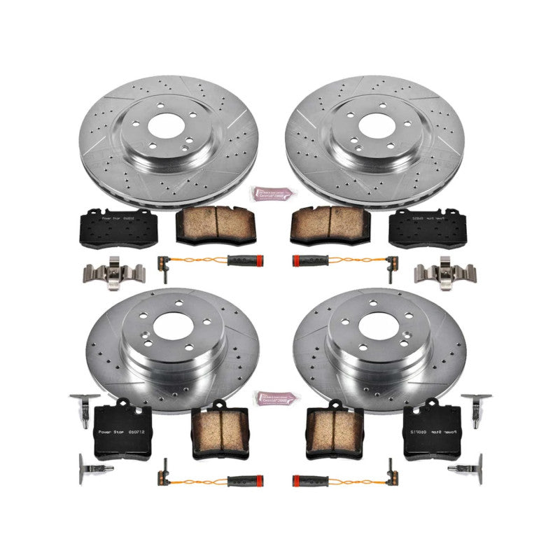 PSB Z23 Evolution Kit - Power Stop 2004 Mercedes-Benz C230 Front & Rear Z23 Evolution Brake Kit