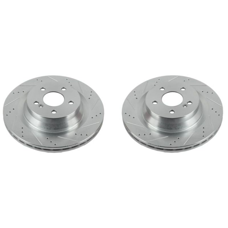 PSB Evolution Drill/Slot Rotor - Power Stop 12-18 Mercedes-Benz CLS550 Rear Evolution Drilled & Slotted Rotors - Pair
