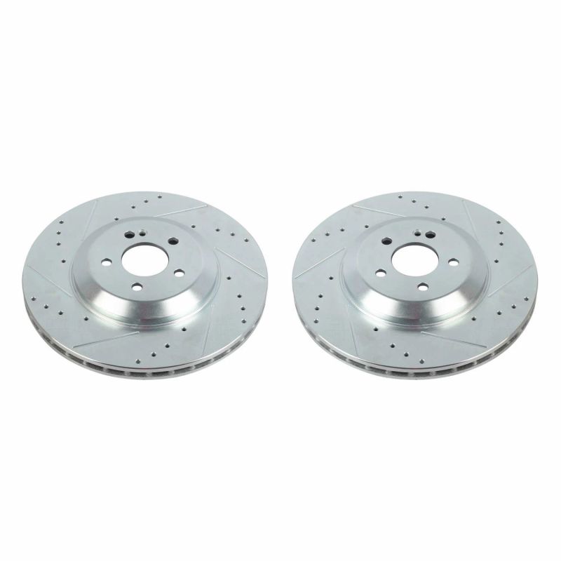 PSB Evolution Drill/Slot Rotor - Power Stop 19-20 Mercedes-Benz CLS450 Rear Evolution Drilled & Slotted Rotors - Pair
