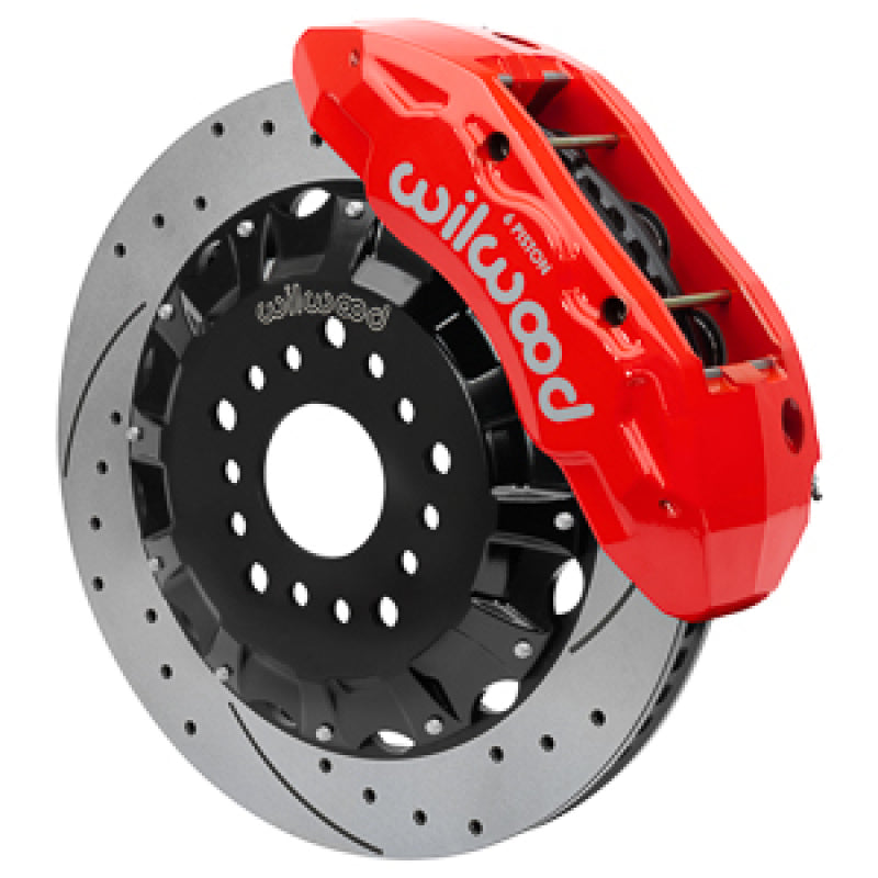 WIL TX6R Brake Kit - Wilwood 63-70 Chevy C10 TX6R Front Kit w/ 16in SRP Rotors & Lines - Red
