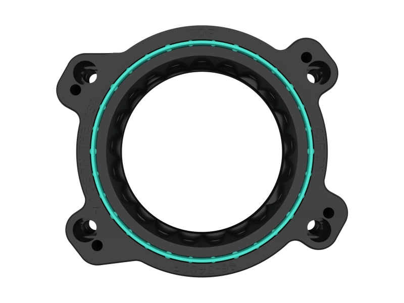 AFE Silver Bullet TBS - aFe 2020 Vette C8 Silver Bullet Aluminum Throttle Body Spacer / Works With Factory Intake Only - Blk