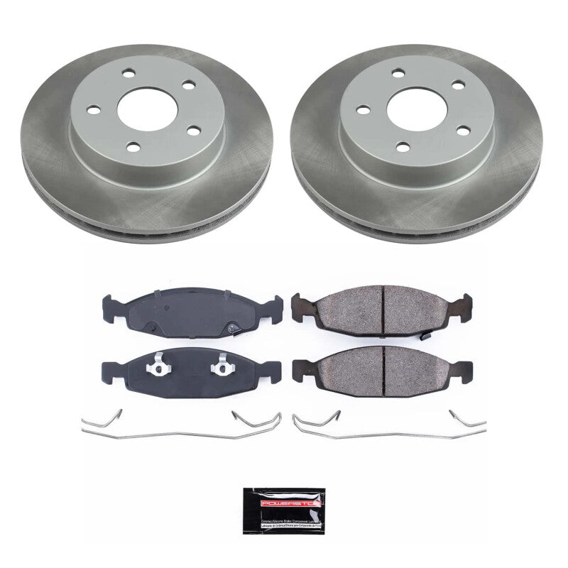 PSB Semi-Coated Rotor Kits - Power Stop 99-02 Jeep Grand Cherokee Front Semi-Coated Rotor Kit