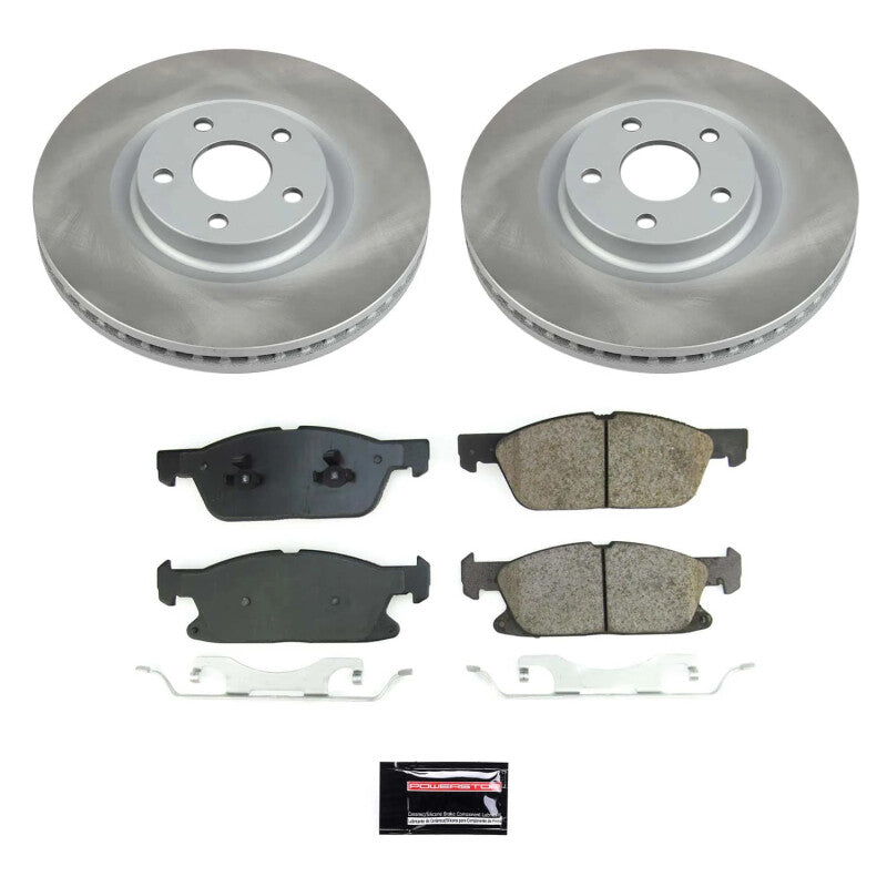 PSB Semi-Coated Rotor Kits - Power Stop 17-20 Lincoln Continental Front Semi-Coated Rotor Kit