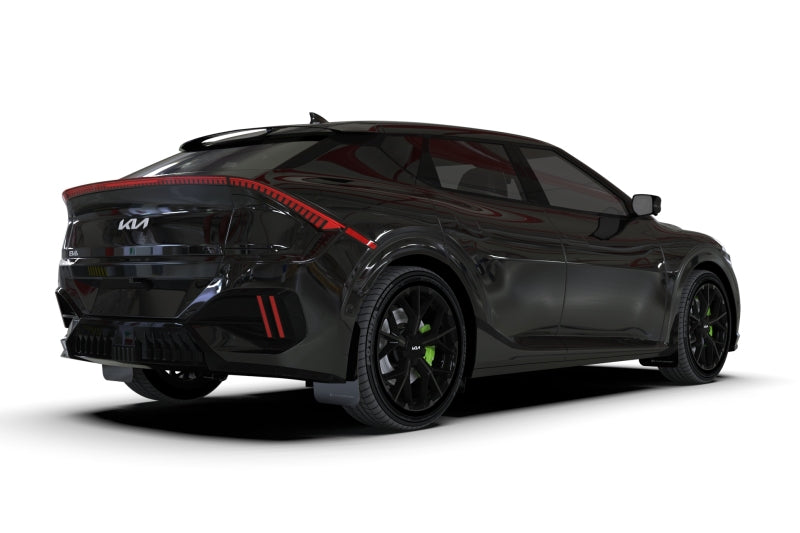 RAL UR Blk Flap/Met. Blk Logo - Rally Armor 25-26 Kia EV6 Base Light/GT/GT-Line Black Mud Flap - Metallic Black Logo