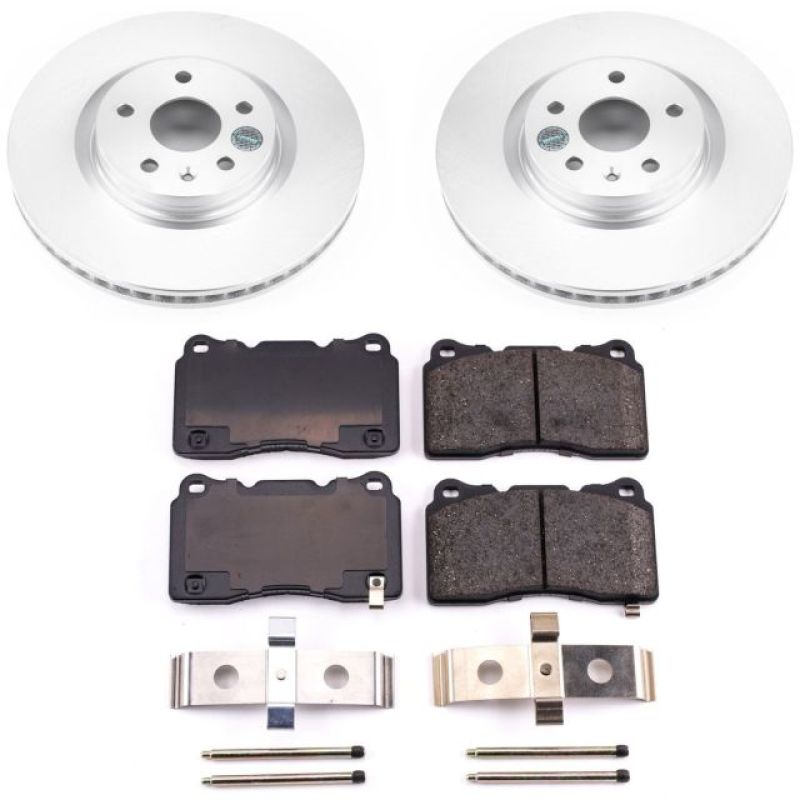 PSB Z17 Evolution Coated Kit - Power Stop 14-17 Buick Regal Front Z17 Evolution Geomet Coated Brake Kit