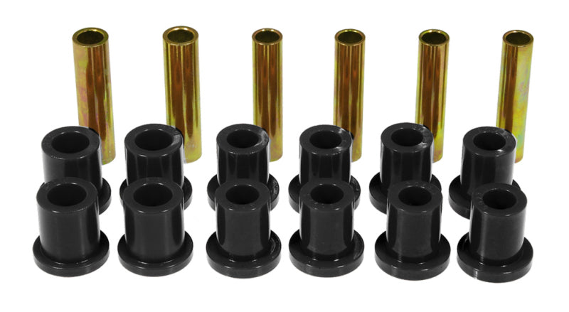 PRO Spring/Shackle Bush- Blk - Prothane 73-79 Ford F100/150 4wd Rear Spring & Shackle Bushings - Black