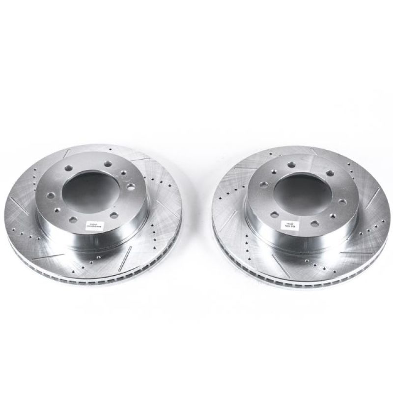 PSB Evolution Drill/Slot Rotor - Power Stop 06-10 Hummer H3 Front Evolution Drilled & Slotted Rotors - Pair