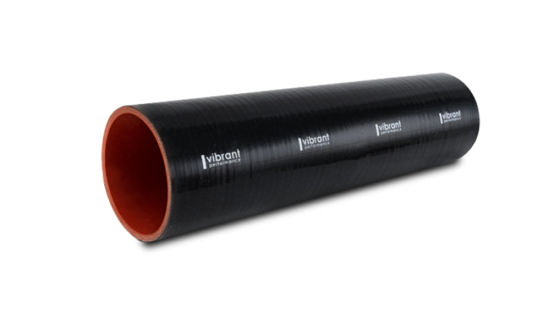 VIB 4 Ply Hoses - Vibrant Silicone Straight Hose Coupler 6.00in ID x 12.00in Long - Gloss Black