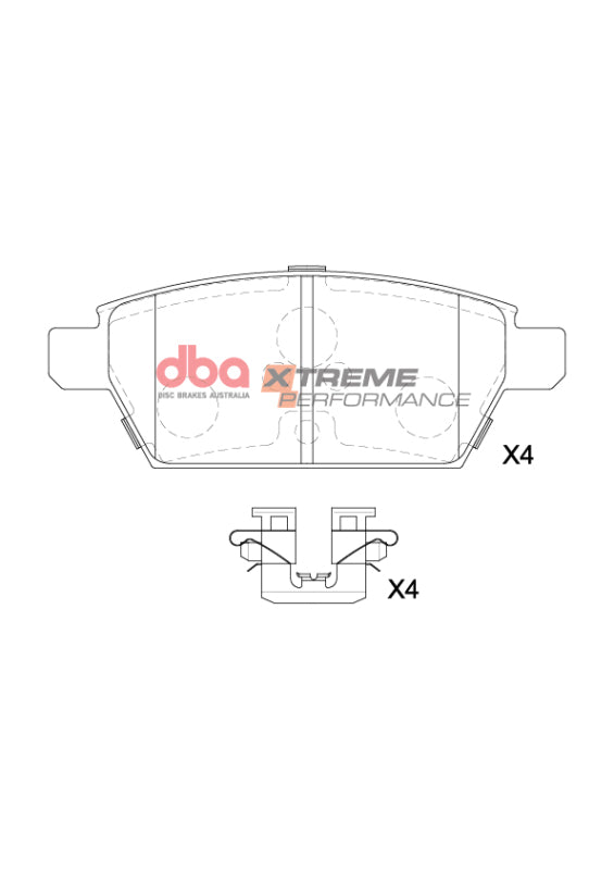 DBA XP Performance Brake Pads - DBA 06-12 Ford Fusion XP Performance Rear Brake Pads