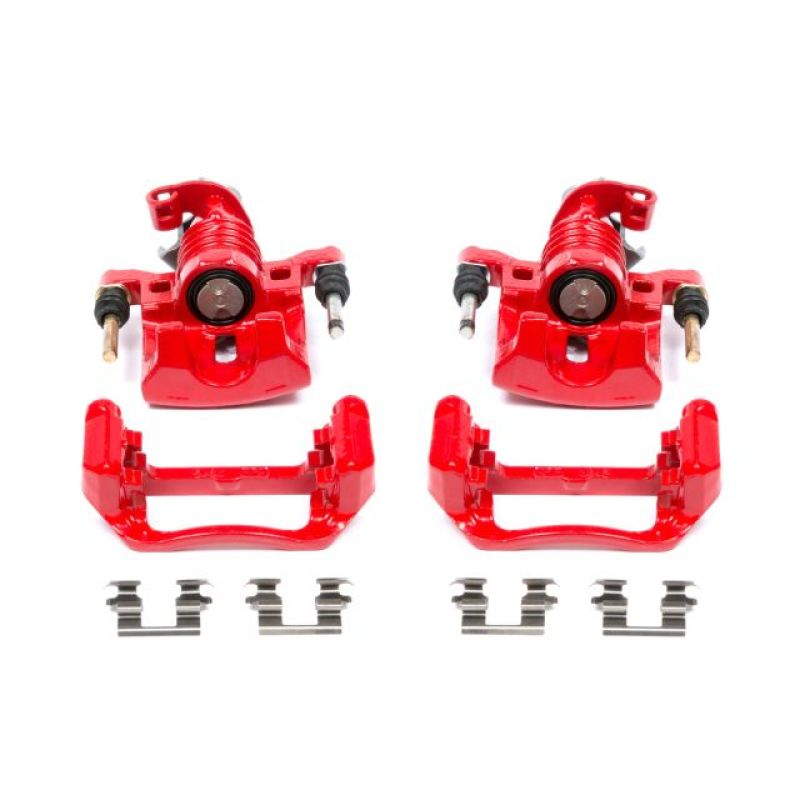 PSB Red Calipers - Power Stop 04-05 Pontiac Grand Prix Rear Red Calipers w/Brackets - Pair