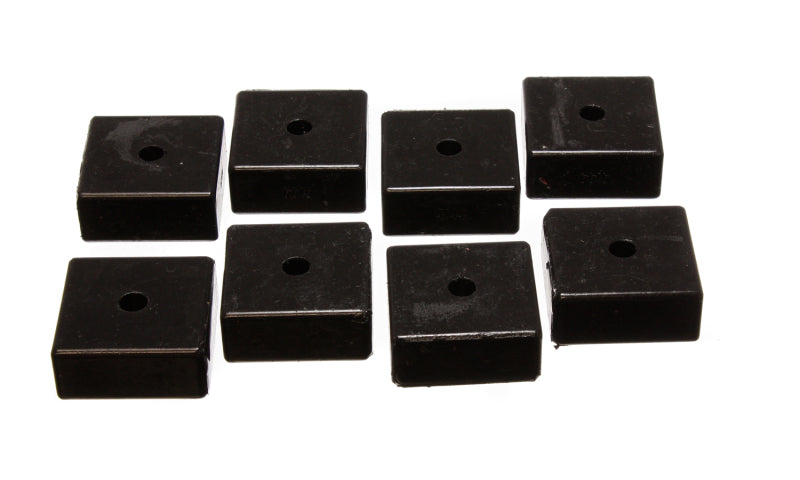 ES Poly Pads - Black - Energy Suspension Pad - Soft - 2-1/16in SQ x 3/8in ID x 15/16in H - Black