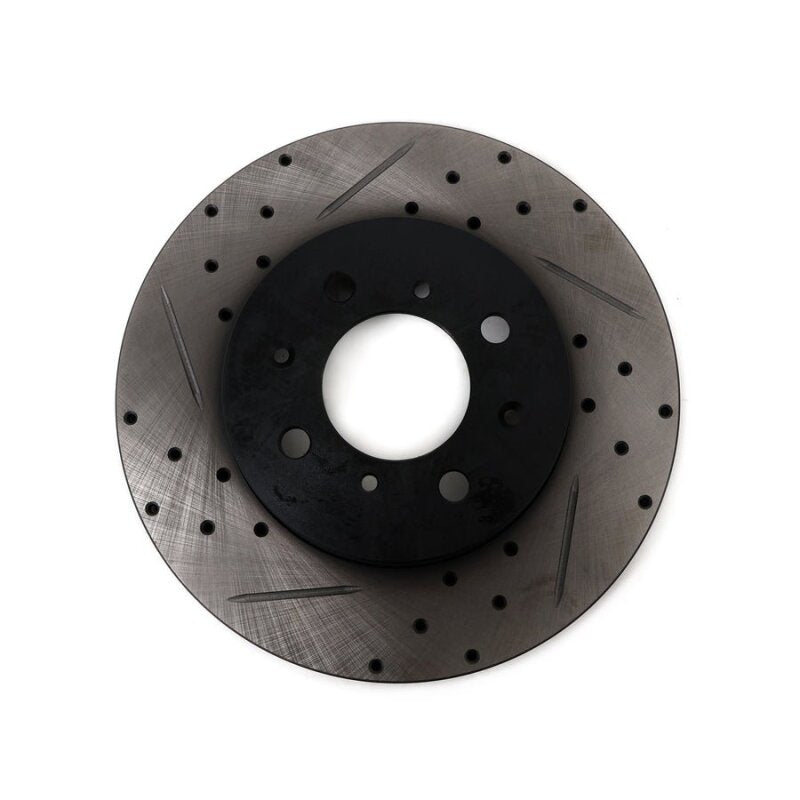 BX Tuner Series Brake Kit - BLOX Racing Slotted And Cross-Drilled Rotor Left SIde