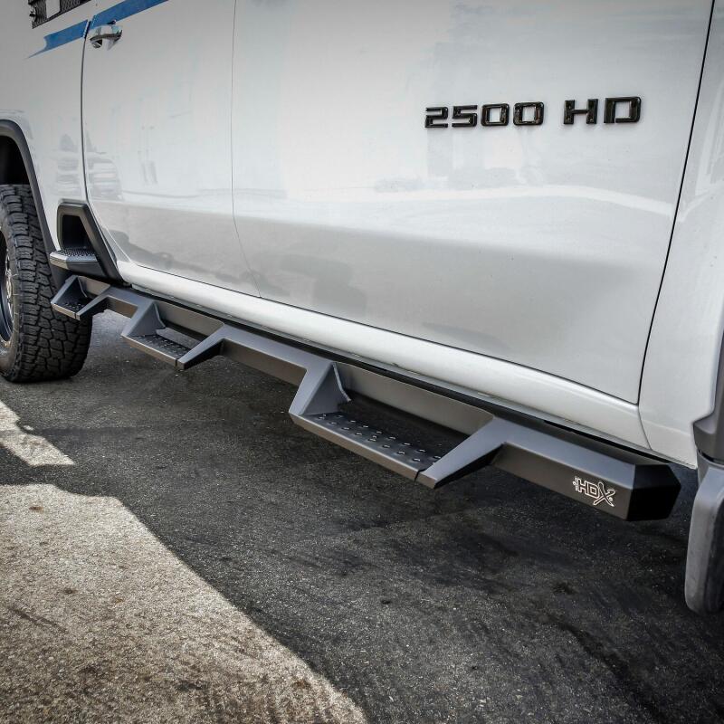 WES Nerf Bars - HDX Drop - Westin 2020 Chevy Silverado 2500/3500 Crew Cab (6.5ft Bed) HDX W2W Nerf Step Bars - Textured Black