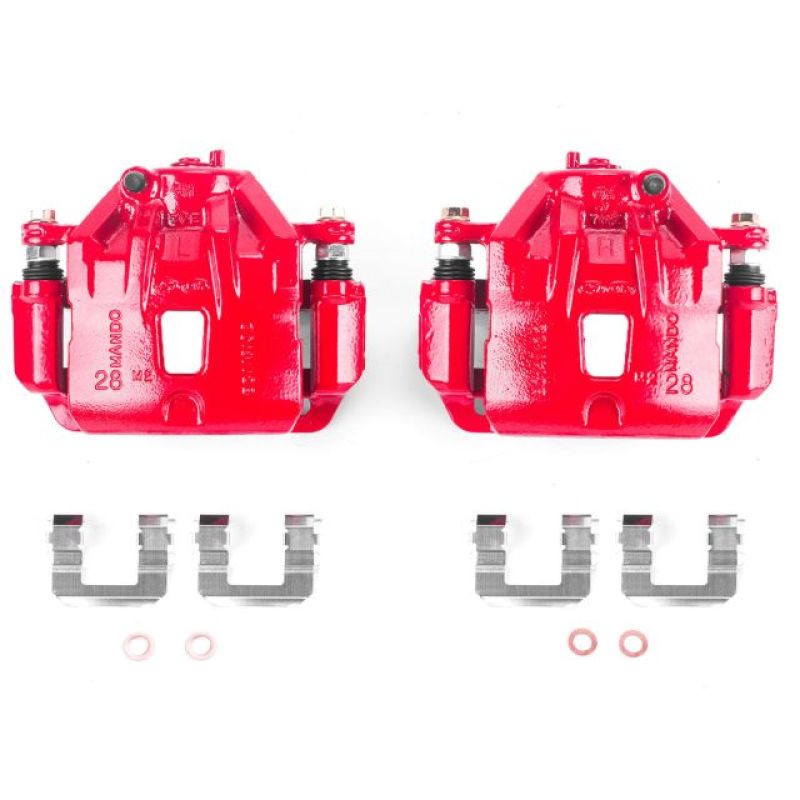 PSB Red Calipers - Power Stop 10-11 Hyundai Azera Front Red Calipers w/Brackets - Pair