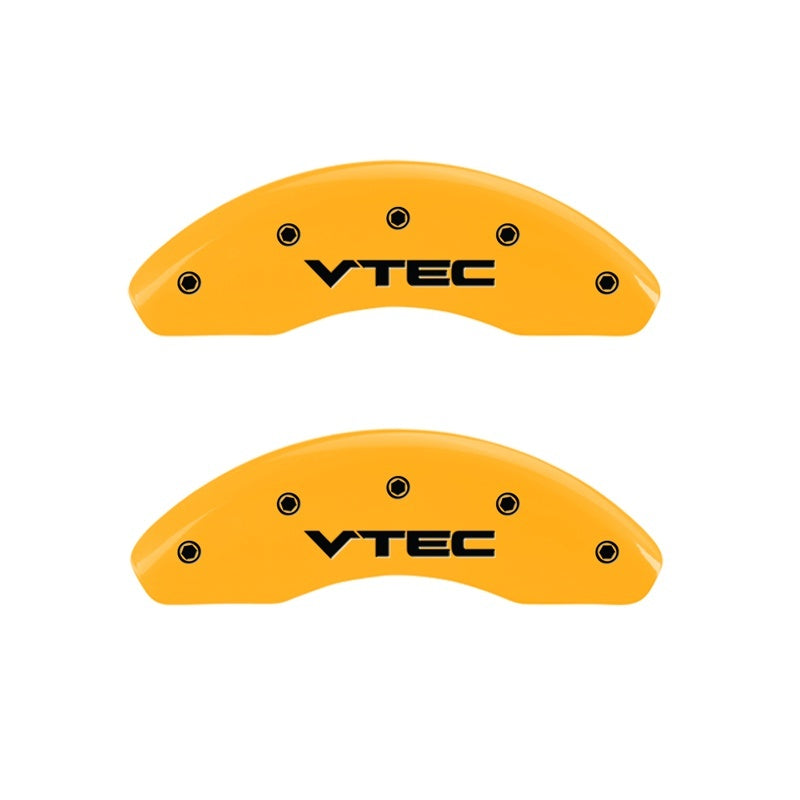 MGP Caliper Covers 2 Logo - MGP 2 Caliper Covers Engraved Front Vtech Yellow Finish Black Characters 1997 Honda Civic
