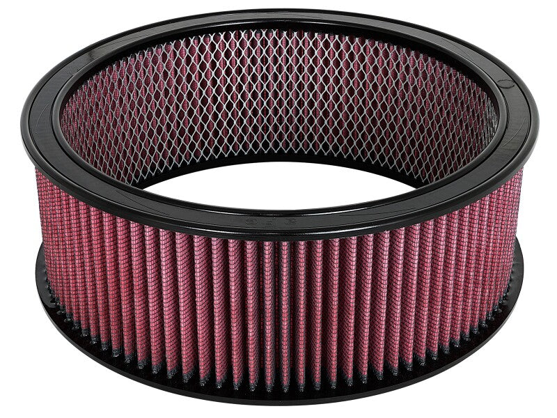 AFE Universal Pro-5 R Filter - aFe MagnumFLOW Air Filters Round Racing P5R A/F RR P5R 14OD x 12ID x 5H E/M (Blk/Red)