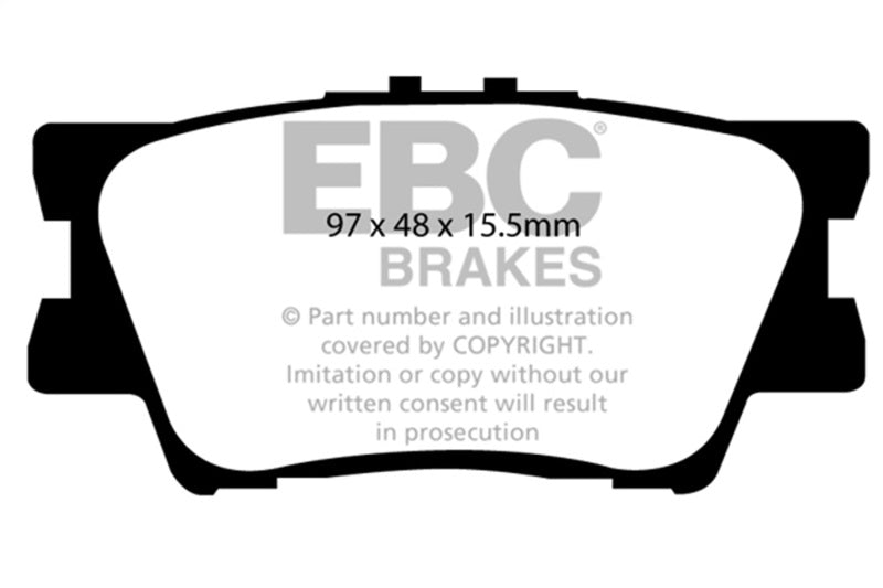 EBC Redstuff Brake Pad Sets - EBC 13+ Lexus ES300h 2.5 Hybrid Redstuff Rear Brake Pads