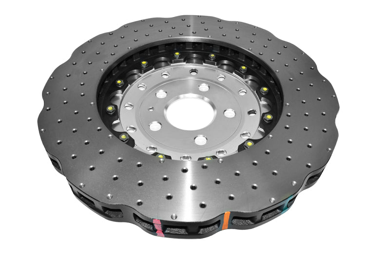DBA 5000 Series Drilled Rotors - DBA 14-18 Audi RS7 (w/Iron Rotors) Front 5000 Series Cross Drilled Rotor w/Silver Hat